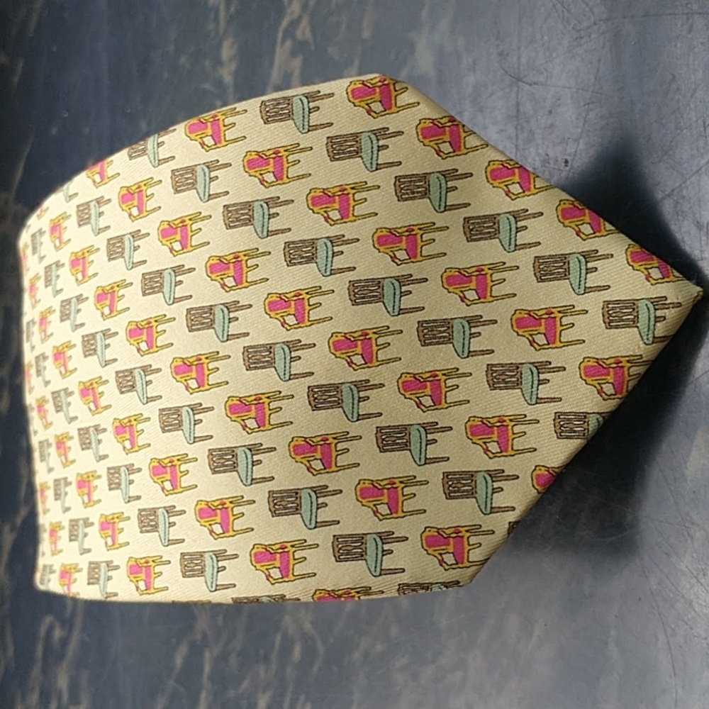 Vineyard Vines Men's 100% Silk Tie Vincent Ford Bayou Bend Collection 2005